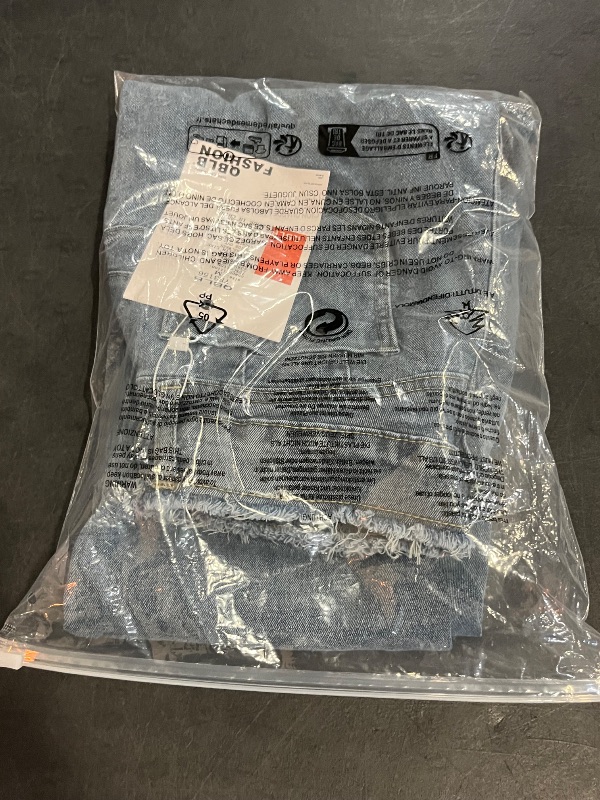 Photo 1 of (M) Womens HIgh Waist PaperBag Jeans with Rigged Waist Line 