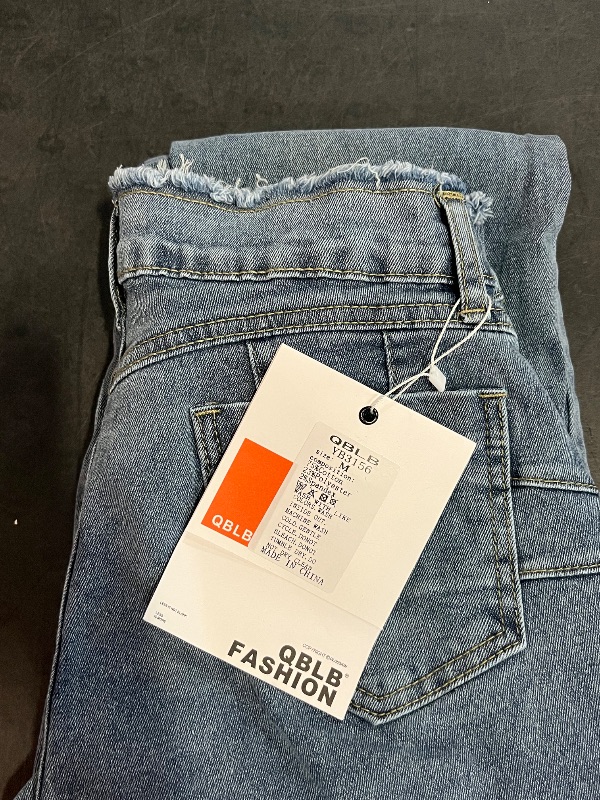 Photo 1 of (M) Womens HIgh Waist PaperBag Jeans with Rigged Waist Line 