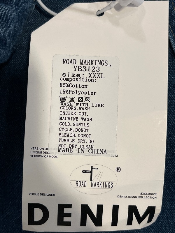 Photo 1 of (XXXL) Womens Wide Leg High Rise Blue Jeans with Lacing Up Side Leg
