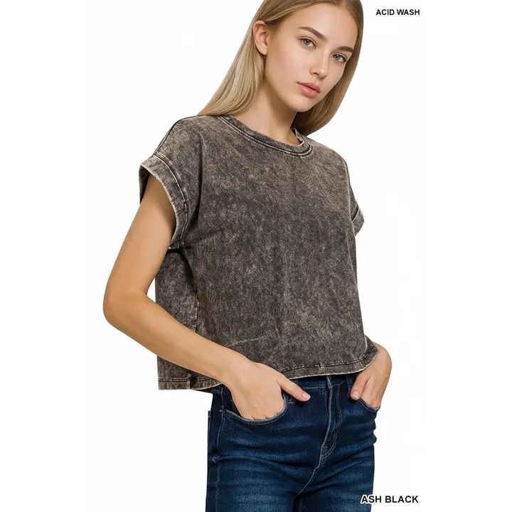 Photo 1 of (S) Womens Oversized Crop Top - SHEIN 