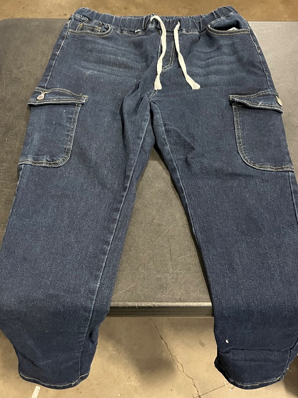 Photo 1 of (XXL)  Ladies' Workwear Jeans, Drawstring Waist, Practical Multi Pocket DesignVersatile In All Seasons Christmas Outfit Women,Winter Clothes For Women New Years Outfit Women Vacation Outfits Women Birthday Dresses For Women Y2k Pants Baggy Jeans Women