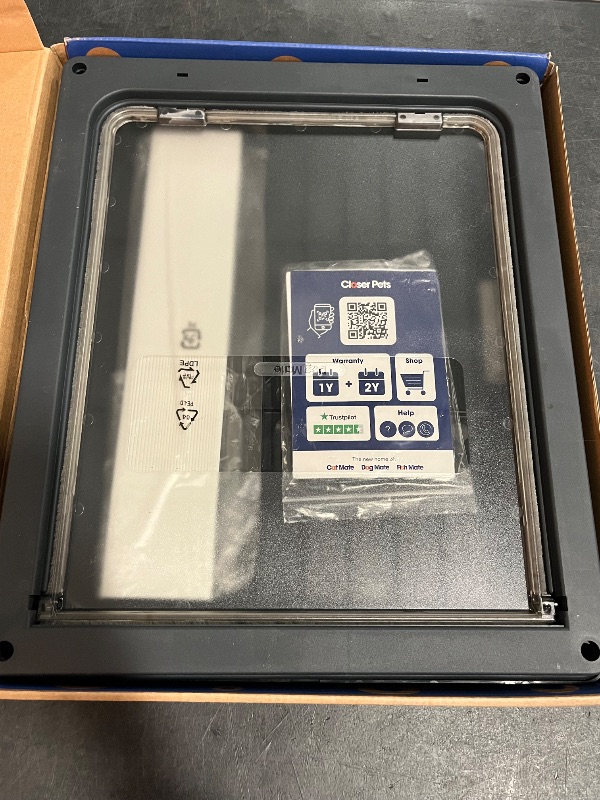 Photo 1 of Dog Mate Lockable Large Dog Door (216G) - Flap for Large Dogs and Cats, for UPVC, Wall and Wood, Securely Designed for Your Pets, Grey
