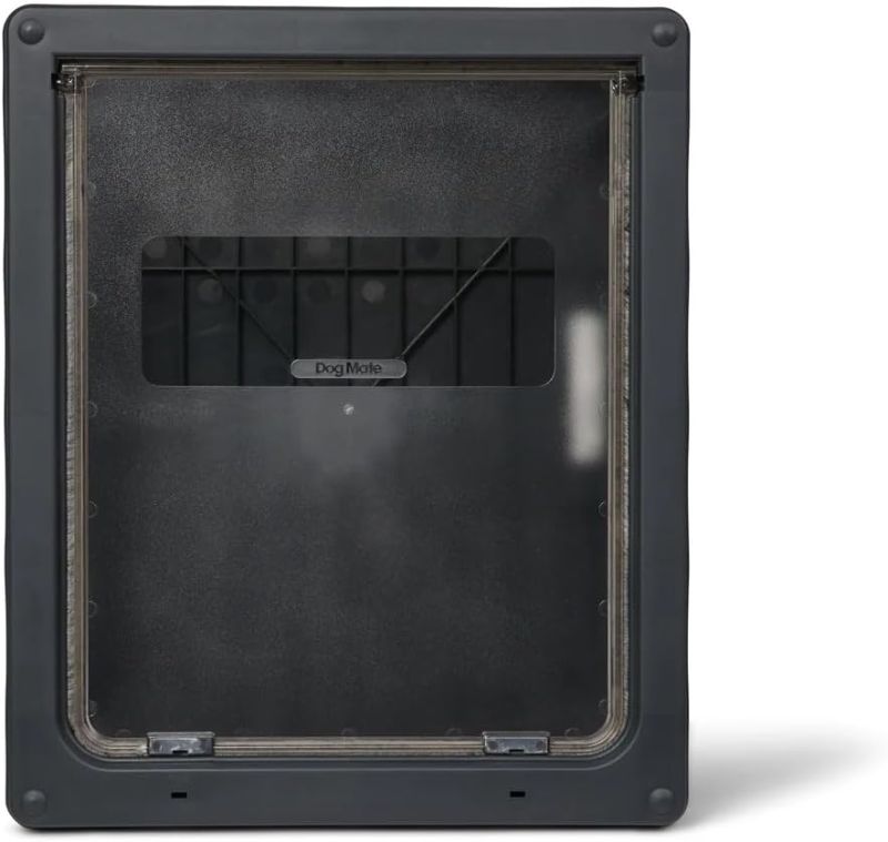 Photo 1 of Dog Mate Lockable Large Dog Door (216G) - Flap for Large Dogs and Cats, for UPVC, Wall and Wood, Securely Designed for Your Pets, Grey
