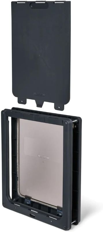 Photo 1 of Dog Mate Lockable Large Dog Door (216G) - Flap for Large Dogs and Cats, for UPVC, Wall and Wood, Securely Designed for Your Pets, Grey
