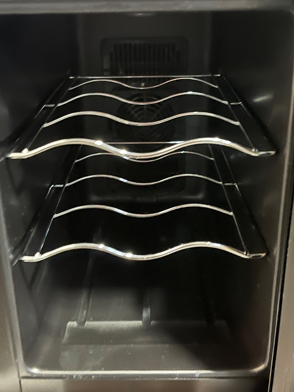 Photo 1 of Black Wine Cooler, 8 Bottle Compressor Wine Cooler Refrigerator Large Freestanding Wine Cellar with 5 Shelves &3 Racks For Red White Champagne or Sparkling Wine LED Display (JC-23AW)