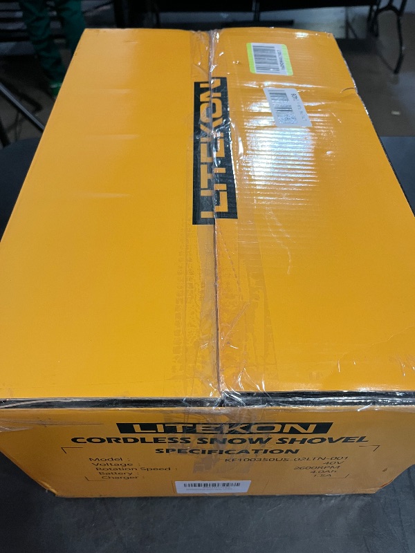 Photo 1 of 40V Brushless Cordless Snow Shovel, 13-Inch Electric Snow Blower with 2X 4.0Ah Batteries & Charger, Battery-Powered Snow Removal with 16.5FT Throw Distance for Patio, Deck, Driveway,YELLOW