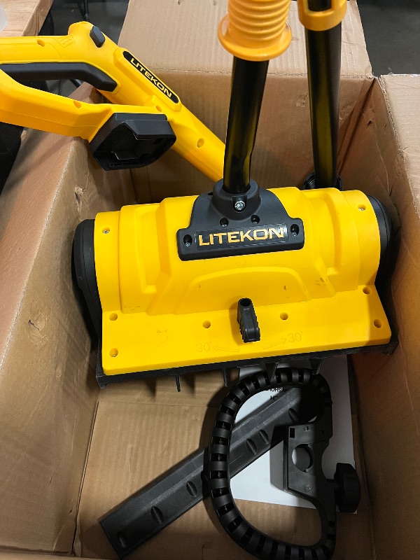 Photo 1 of 40V Brushless Cordless Snow Shovel, 13-Inch Electric Snow Blower with 2X 4.0Ah Batteries & Charger, Battery-Powered Snow Removal with 16.5FT Throw Distance for Patio, Deck, Driveway,YELLOW