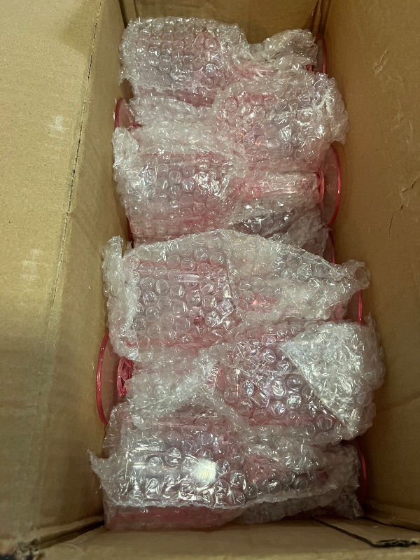 View 2 of 48 PCS Pink Plastic Wine Glasses,Reusable Plastic Wine Glasses,Pink Goblet Glass,Durable and Sturdy Cups Can Be Used for Various Parties Such as Weddings