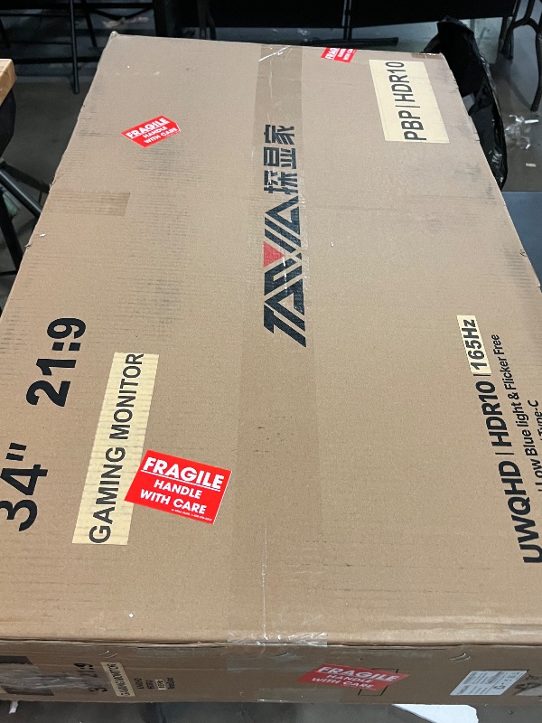 Photo 1 of 34" UltraWide Monitor UWQHD 3440×1440 165Hz, IPS Flat Screen with HDR,USB-C 65W, USB Hub, KVM Switch, FreeSync, Eye-Care Display for Gaming, Programming & Home Office
