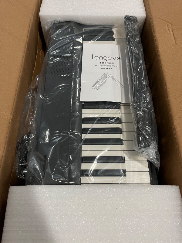 Photo 1 of Longeye Foldable Piano Keyboard 88 Key Folding Piano Portable Electric Keyboard Semi Weighted Digital Piano for Beginners with Headphone, Sustain Pedal, Music Rest, Carry Case (Enhanced Sound)
