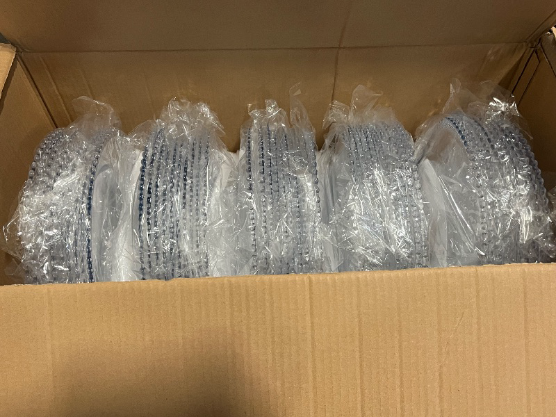 Photo 1 of 24 Pack Clear Charger Plates Bulk 13 Inch Plastic Round Dinner Chargers with Beaded Rim, Acrylic Decorative Service Plates for Wedding Party Event, Home and Tabletop Decor (Clear)