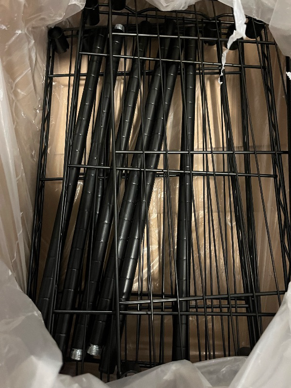 Photo 1 of 3-Shelf Adjustable Metal Shelf Wire Shelving Unit Storage Rack Display Shelf for Office,Kitchen,Bedroom,Bathroom,Laundry,Pantry Basement,Garage