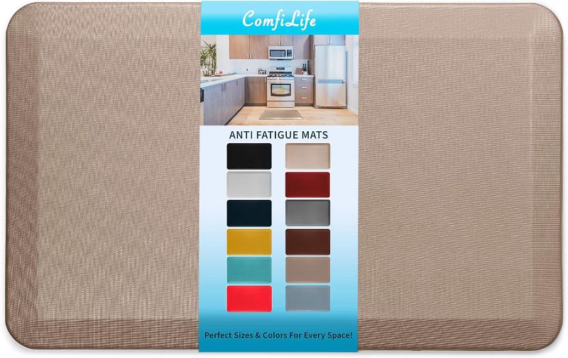 Photo 1 of ComfiLife Anti Fatigue Floor Mat – 3/4 Inch Thick Kitchen Mats for Floor, Standing Desk Mat, Kitchen Rug – Comfort at Home, Office – Durable – Stain Resistant – Non-Slip Bottom