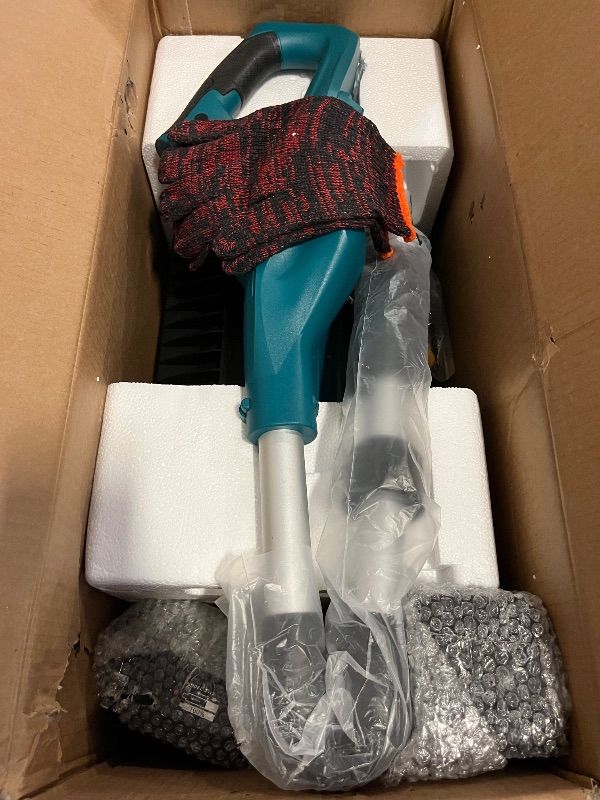 View 2 of 17"Cordless Snow Shovel with Wheels, 9000mAh Brushless Electric Snow Blower Battery Powered, 20-30FT Throw Distance/Larger Snow Removal,12lb Lightweight Snow Thrower for Driveway/Steps/Patio/Sidewalk
