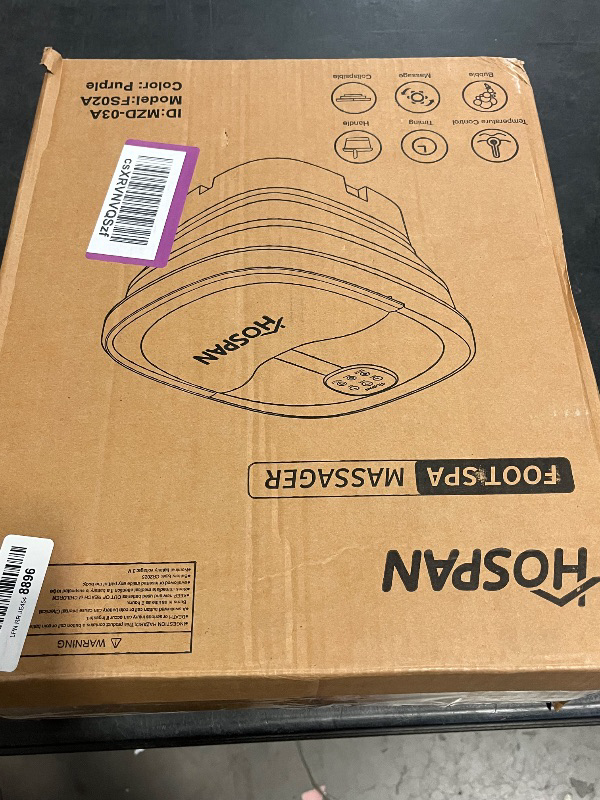 Photo 1 of HOSPAN Collapsible Foot Spa Electric Rotary Massage, Foot Bath with Heat, Bubble, Remote, and 24 Motorized Shiatsu Massage Balls. Pedicure Foot Spa for Feet Stress Relief - FS02A
