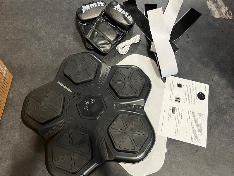 Photo 1 of Music Boxing Machine - Smart Bluetooth Boxing Training Machine, Wall-Mounted Punching Trainer with LED Display, 9 Modes & Boxing Gloves for Home Office Gym
