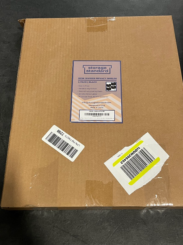 Photo 1 of 4-Pack Desk Dividers for Students - Durable & Waterproof Plastic Study Carrel Divider, Classroom Folders Teacher Supplies, Easy-to-Clean Plastic Privacy Shield Folder Boards for Student Desks, Black
