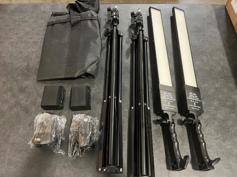 Photo 1 of LED Video Light Battery Powered Photography Light Portable Handheld Wand,Dimmable 2800-5500K Photo Studio Light Kit with NP-970 Li-ion Battery and Stand for Portrait, YouTube,Outdoor Video