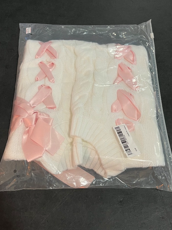 Photo 1 of (M) Womens Clearlove Lace Up Ribbon Sweater Vest Cap Sleeve Knit Tank Top Bow Twist Crochet casual Blouse