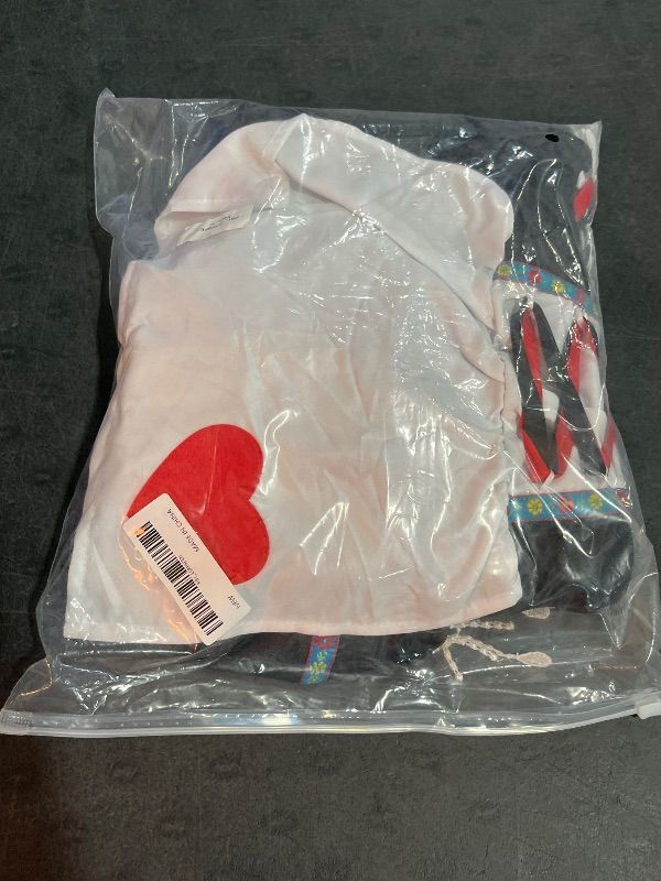 Photo 1 of (S) Womens Heart Pattern Front Strapless Blouse Cosplay Costume Set- Black
