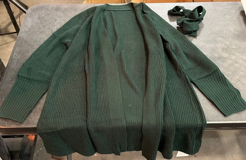 View 2 of (L) Imily Bela Women's Kimono Batwing Cable Knitted Slouchy Oversized Wrap Cardigan Sweater