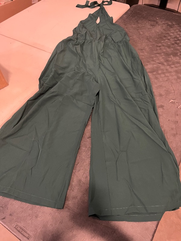 Photo 1 of (3XL) Womens Green Halter Romper