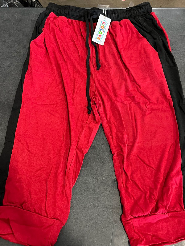 Photo 1 of (M) Capris For Kids Casual Crop Pants Loose Fit Comfy Drawstring Lounge Pants With Pockets