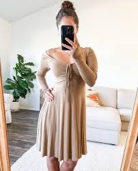 Photo 1 of (XL) Women's Spring And Autumn Pure Desire V-Neck Temperament Hip-Hugging Dress Suitable for Home And Commuting