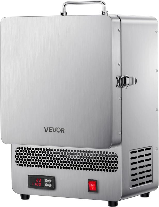 Photo 1 of VEVOR 1500W Programmable Electric Kiln, Digital Melting Furnace with Multi-Stage Temperature Control, Stainless Steel 2192°F/1200? for Jewelry, Metal, Glass, Ceramics, Wax Casting & DIY Crafts
