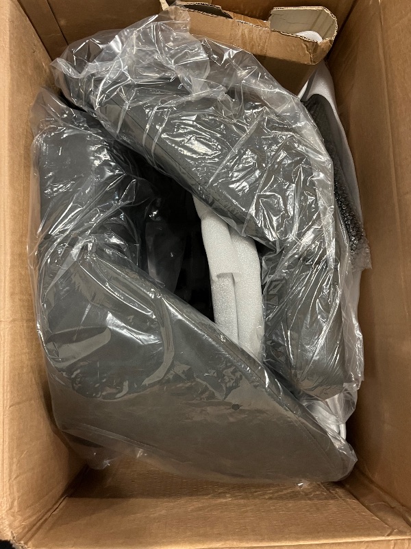 Photo 1 of Bar Stools Set of 2, 24” Swivel Counter Height Barstool with PU Leather Upholstered Seat, Hollow Curved Back, Solid Wood Legs & Metal Footrest, Kitchen Island Chairs for Dining Room, Charcoal Gray