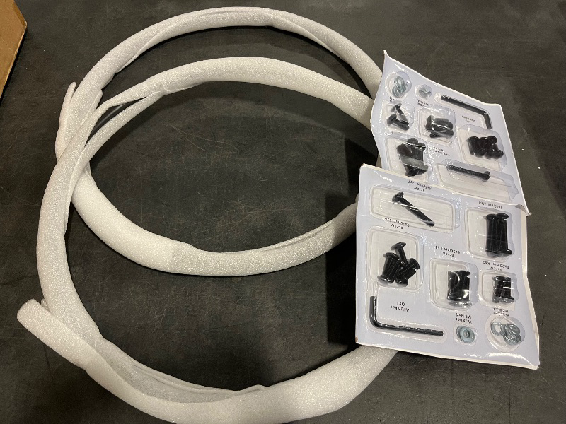 Photo 1 of Bar Stools Set of 2, 24” Swivel Counter Height Barstool with PU Leather Upholstered Seat, Hollow Curved Back, Solid Wood Legs & Metal Footrest, Kitchen Island Chairs for Dining Room, Charcoal Gray