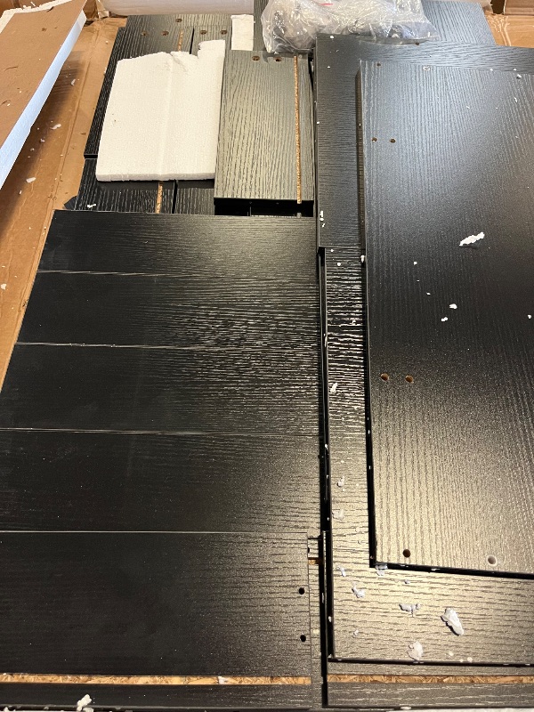 Photo 1 of Unikito Closet Systems, 6-14FT Walk in Closet Organizer with 8 Drawers and Mirror, 168" Large Wood Closets Insert with Tower, Sturdy Wardrobe Closets Garment Rack with Extendable Hanging Rods, Black