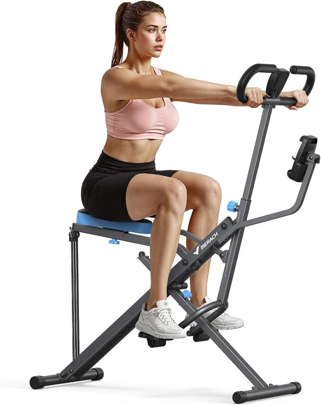 Photo 1 of MERACH Upgraded Squat Machine for Women, Smart Row and Deep Squat Trainer with Tablet Stand, Adjustable Resistance & 350LB Weight Capacity, Foldable Home Exercise Equipment, Connect MERACH APP