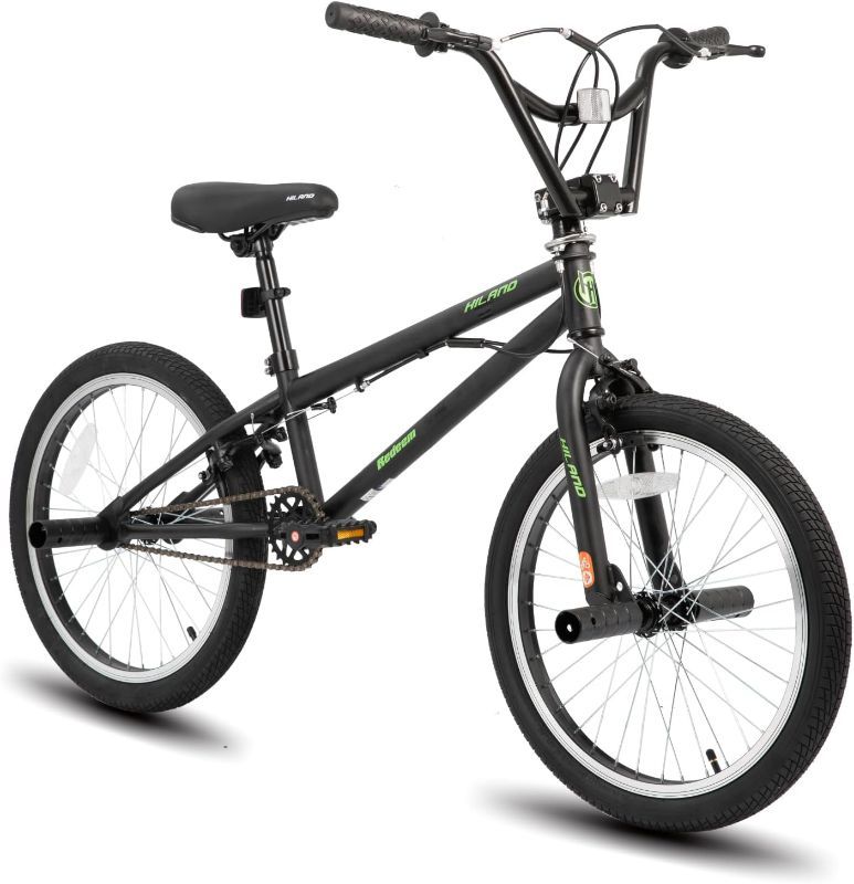 Photo 1 of HILAND 20 inch Kids BMX Bicycle for Boys Girls Age 5-12 Years Old, 360 Degree Gyro & 4 Pegs, Kids Bike for Beginner-Level to Advanced Riders, Multiple Colors
