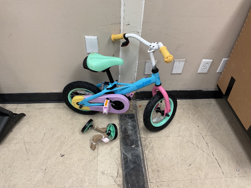 Photo 1 of JOYSTAR 12 14 16 Inch Kids Bike for 2-7 Years Girls 33-53 Inch Tall, Toddler Girls Bike with Training Wheels, Rainbow Bikes, Children Bicycle, Macaroon
