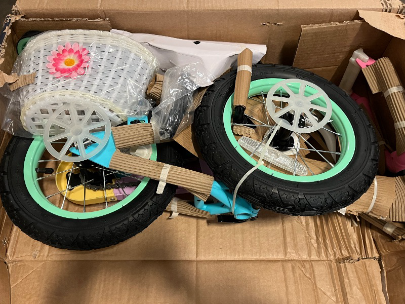 Photo 1 of JOYSTAR 12 14 16 Inch Kids Bike for 2-7 Years Girls 33-53 Inch Tall, Toddler Girls Bike with Training Wheels, Rainbow Bikes, Children Bicycle, Macaroon
