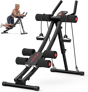 Photo 1 of MERACH Dual Track Ab Machine, Adjustable Ab Trainer Machine, Ab Workout Equipment for Home Gym, Ergonomic Arc Track for Better Abs, Foldable Workout Machine for Full Body Workout Home Exercise (Black)