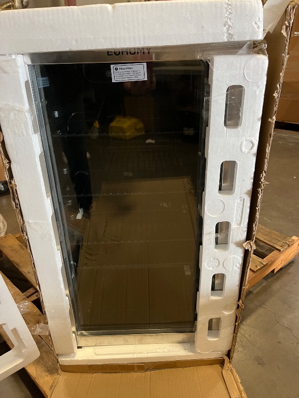 Photo 1 of EUHOMY Beverage Refrigerator and Cooler, 128 Can Mini fridge with Glass Door, Small Refrigerator with Adjustable Shelves for Soda Beer or Wine, Perfect for Home/Bar/Office, Silver
