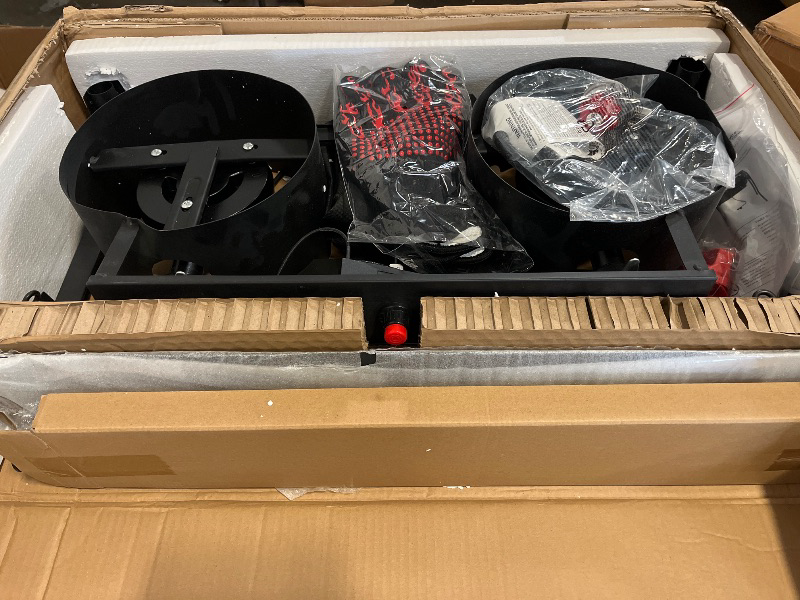 Photo 1 of Bestfire 2 burner Camping Stove with Auto Ignition Button,Side Shelves & Regulator150,000 BTU High Pressure Gas Stove Propane Burner With Removable Legs for Outdoor BBQ&Backyard Cooking Camping Home
