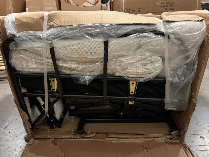 Photo 1 of Beige Polished Microfiber Power Motion Recliner Chair