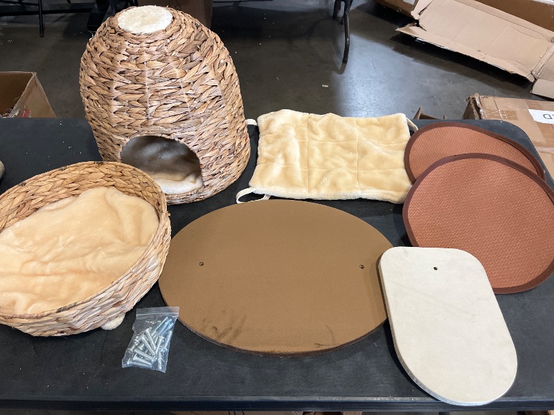 Photo 1 of Cat Tree Tower Condo with Scratching Posts, Platform & Hammock, Cat Activity Center Play Furniture for Kittens, Cats, and Pets