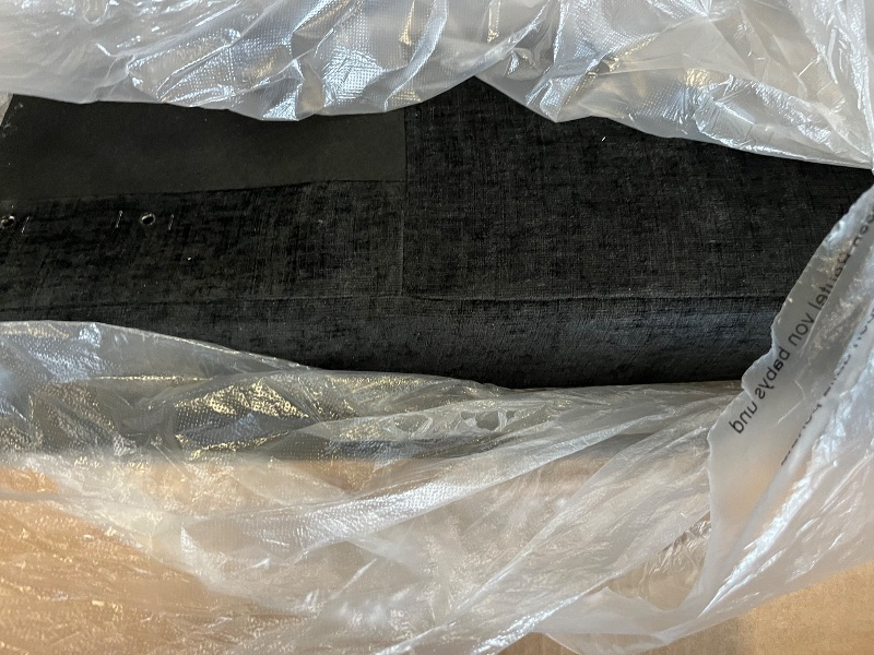 Photo 1 of 50 Inch Loveseat Sofa | Comfy Small Couch for Bedroom, Living Room, Office | Mini 2 Seater Sofa in a Box | Deep Seat with Double Layer Upholstered Cushion, Removable Cover, Chenille Fabric | Black
