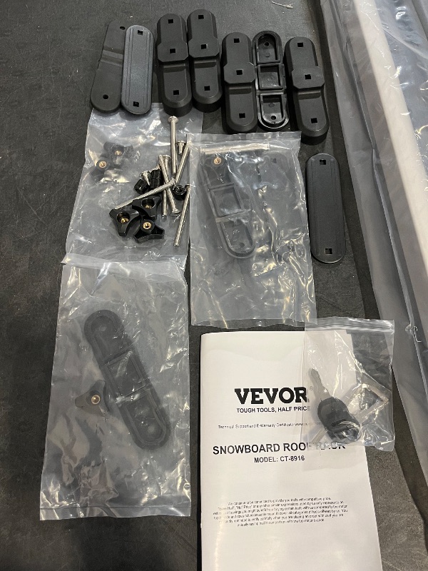 Photo 1 of VEVOR Roof Rack Cross Bars, Aluminum Roof Rack Crossbars, Fit Raised Side Rail with Gap, 200 lbs Load Capacity, Adjustable Crossbars with Locks, for SUVs, Sedans, and Vans
