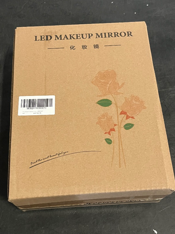 Photo 1 of Miss Sweet Lighted Tri-fold Makeup Mirror Vanity Mirror with 1X/2X/3X Magnification (Pure White)