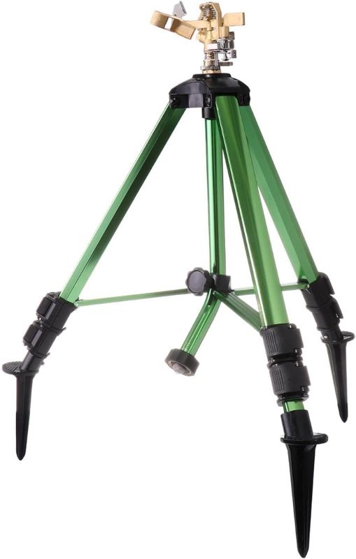 Photo 1 of Impact Sprinkler on Tripod Degree Rotating Sprinkler Heavy Duty Large Area