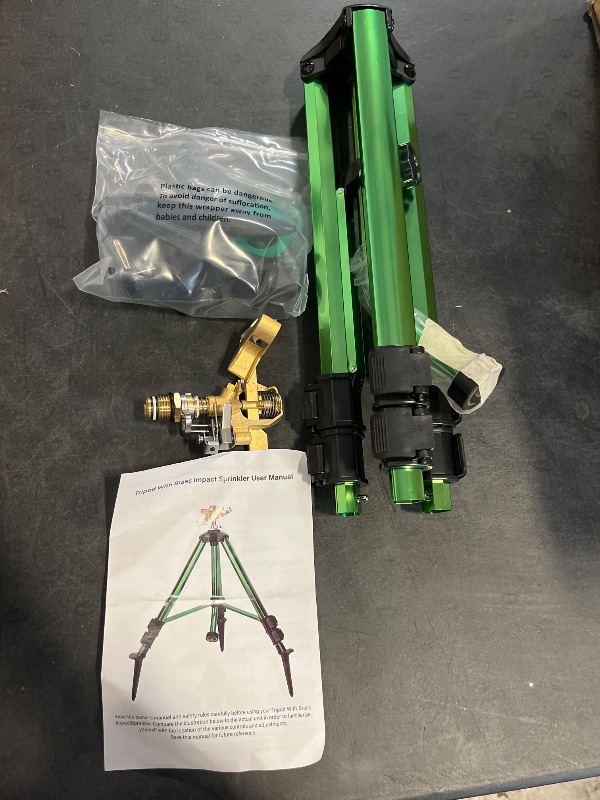 Photo 1 of Impact Sprinkler on Tripod Degree Rotating Sprinkler Heavy Duty Large Area