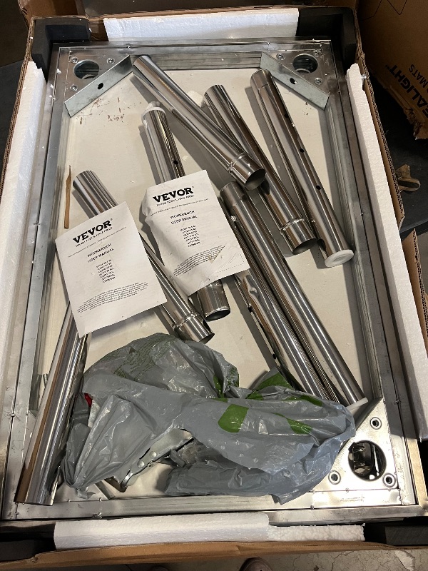 Photo 1 of **********MISSING PARTS*******
Vevor Mophorn Stainless Steel Work Table 36x24 Inch with 4 Wheels, Casters Heavy Duty Food Prep Worktable for Commercial Kitchen Restaurant, Silver