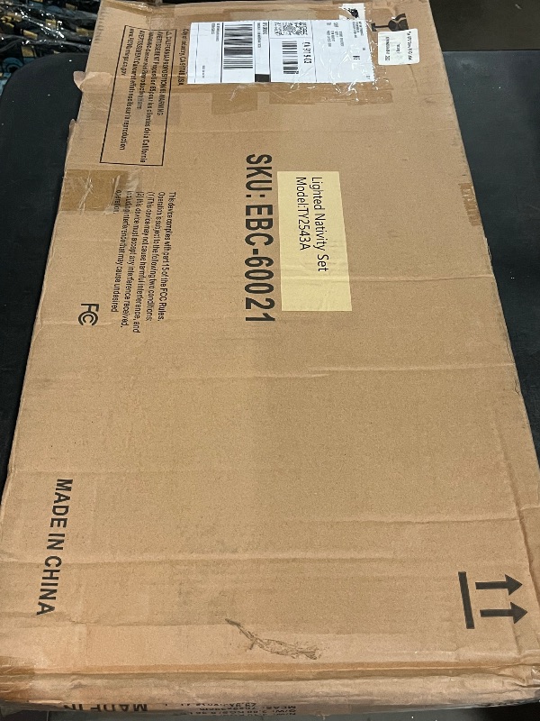 Photo 1 of 5FT Lighted Nativity Scene Set with 150 LED Lights for Christmas Decoration, Pre-Lit Iridescent Nativity Scene Xmas Decor, 3D Glittered Standing Holiday Display for Outdoor, Indoor, Golden
