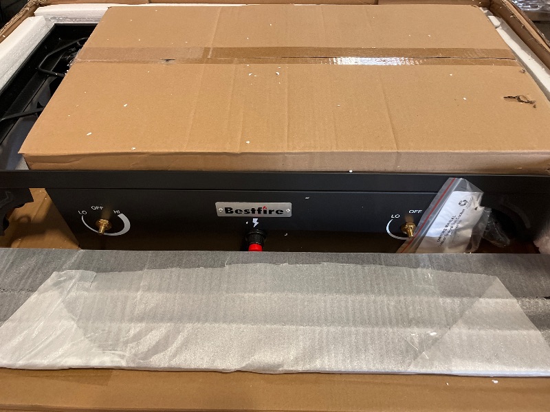 Photo 1 of Bestfire 2 burner Camping Stove with Auto Ignition Button,Side Shelves & Regulator150,000 BTU High Pressure Gas Stove Propane Burner With Removable Legs for Outdoor BBQ&Backyard Cooking Camping Home
