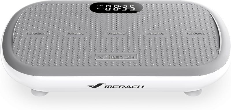 Photo 1 of MERACH Vibration Plate Exercise Machine, Vibration Plate 440 Lbs Capacity, Bluetooth and Silicone Pedal, Stimulate Deep Fat, Vibration Plate for Lymphatic Drainage, Vibrating for Weight Loss
